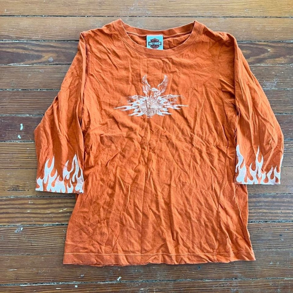 1990s Harley Davidson Graphic Flame Baby shirt size M
